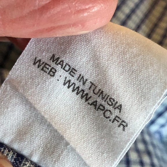 A.P.C. Rue Madame Paris Check Button Front Shirt - Picture 10 of 10